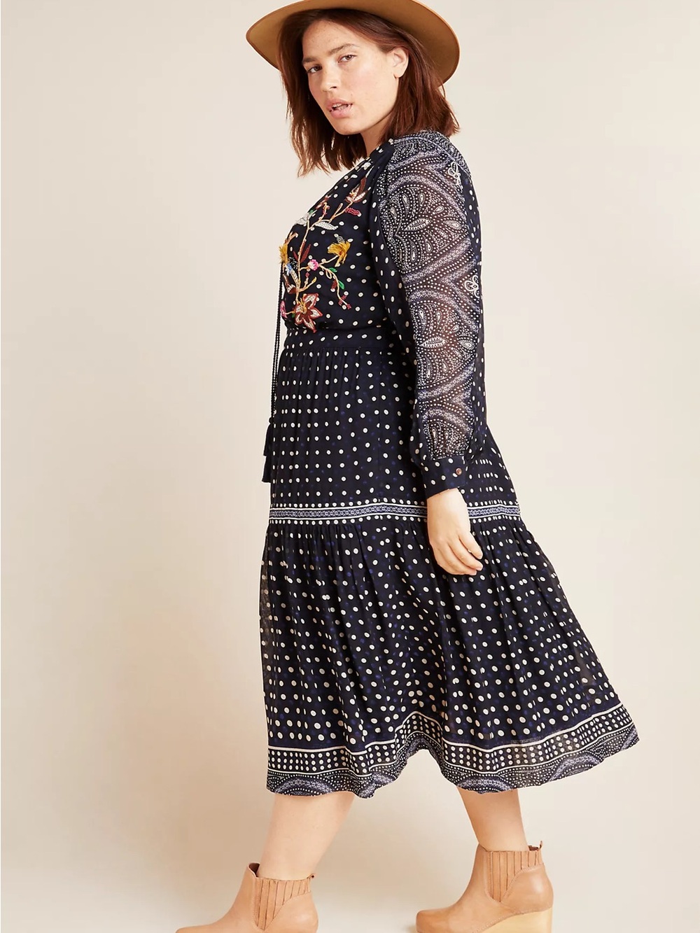 Maeve Cassidy Embroidered Midi Dress by Anthropologie - Picture 4 of 8